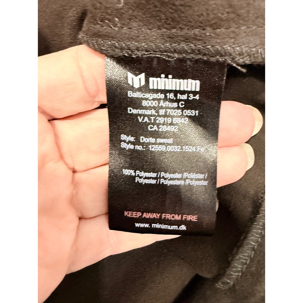 Minimum Dorte Sweat Womens 36 (S) Scandinavian Minimalist Faux Suede Avant Garde - Picture 7 of 11
